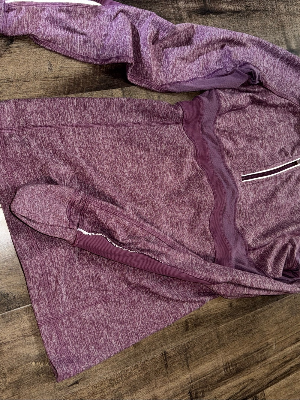 Lululemon Base Runner Half Zip Cold Hands Warm Heart Bordeaux Plum Sz 6 - Picture 13 of 13